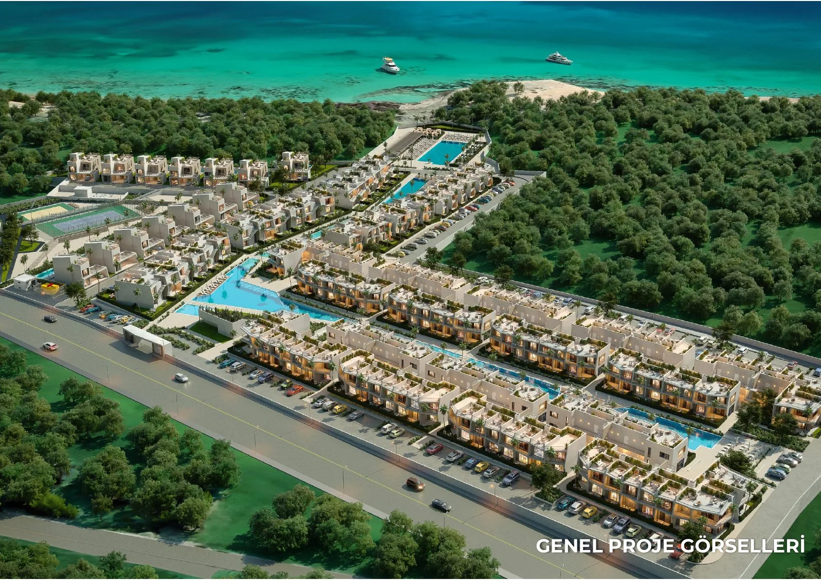 Dolce Mare Resort Tatlısu genel proje görünümü