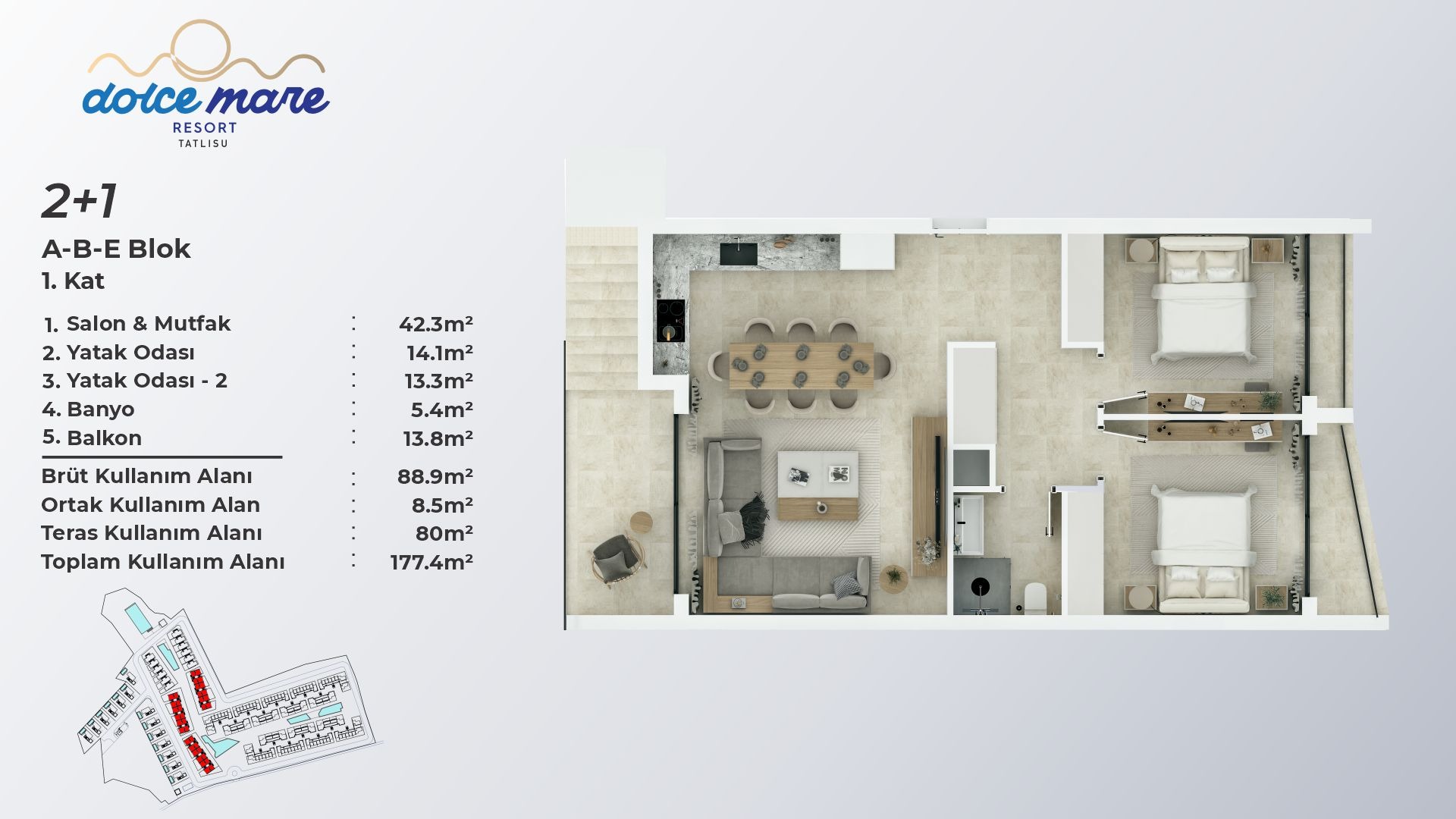 2+1 - 1. Kat - frontend.project_detail.floor_plan