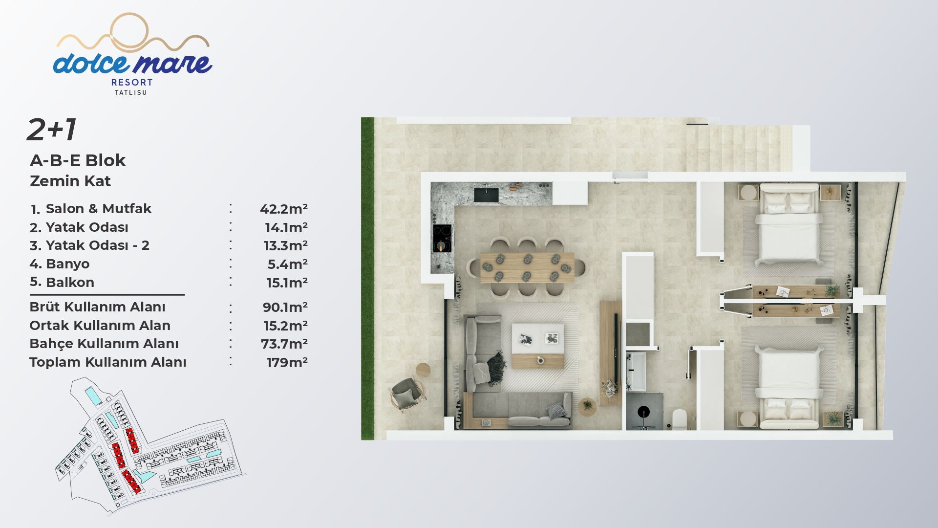 2+1 - Zemin Kat - frontend.project_detail.floor_plan