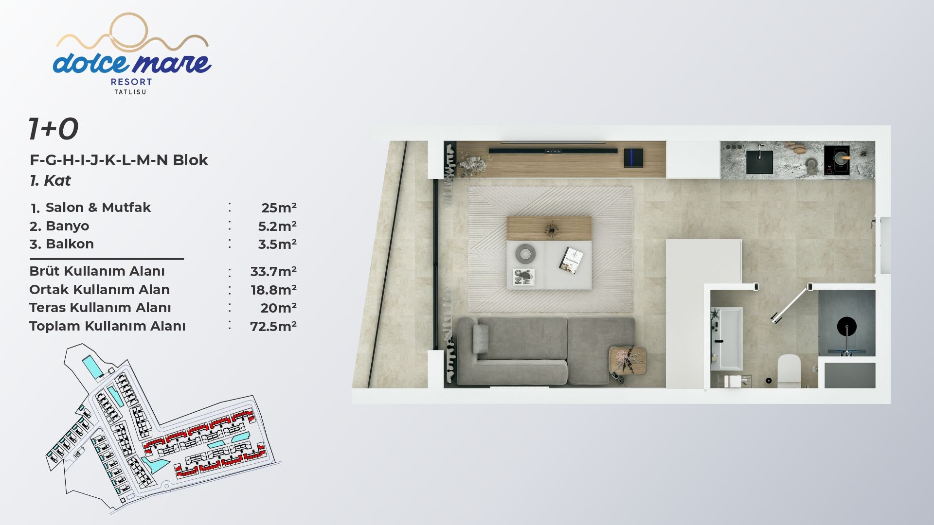 1+0 Studio - 1. Kat - frontend.project_detail.floor_plan