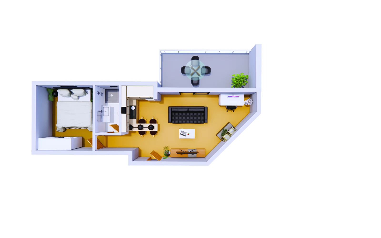 1+1 Daire — R0 Planı - frontend.project_detail.floor_plan