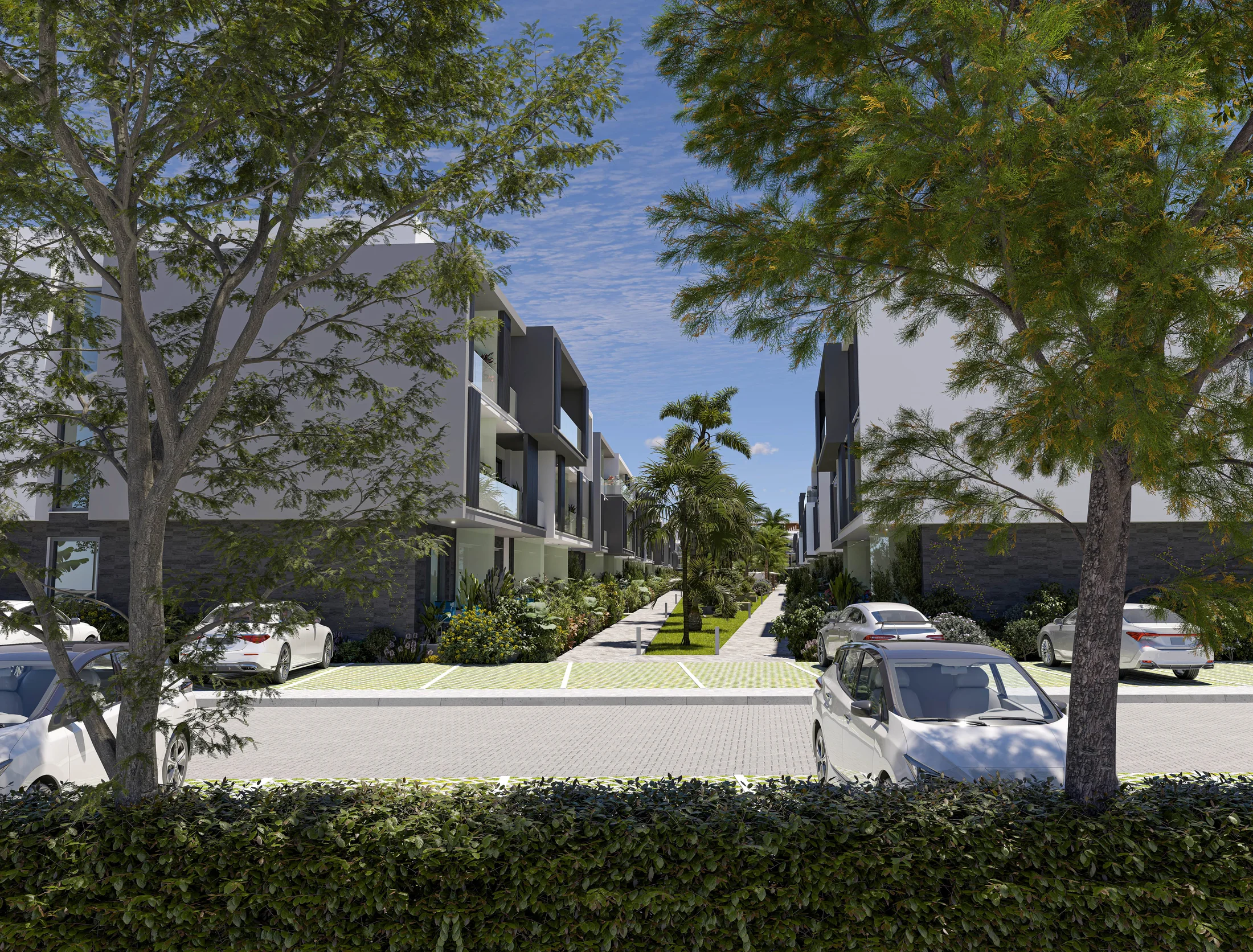 D-Point Long Beach modern dış cephe ve peyzaj