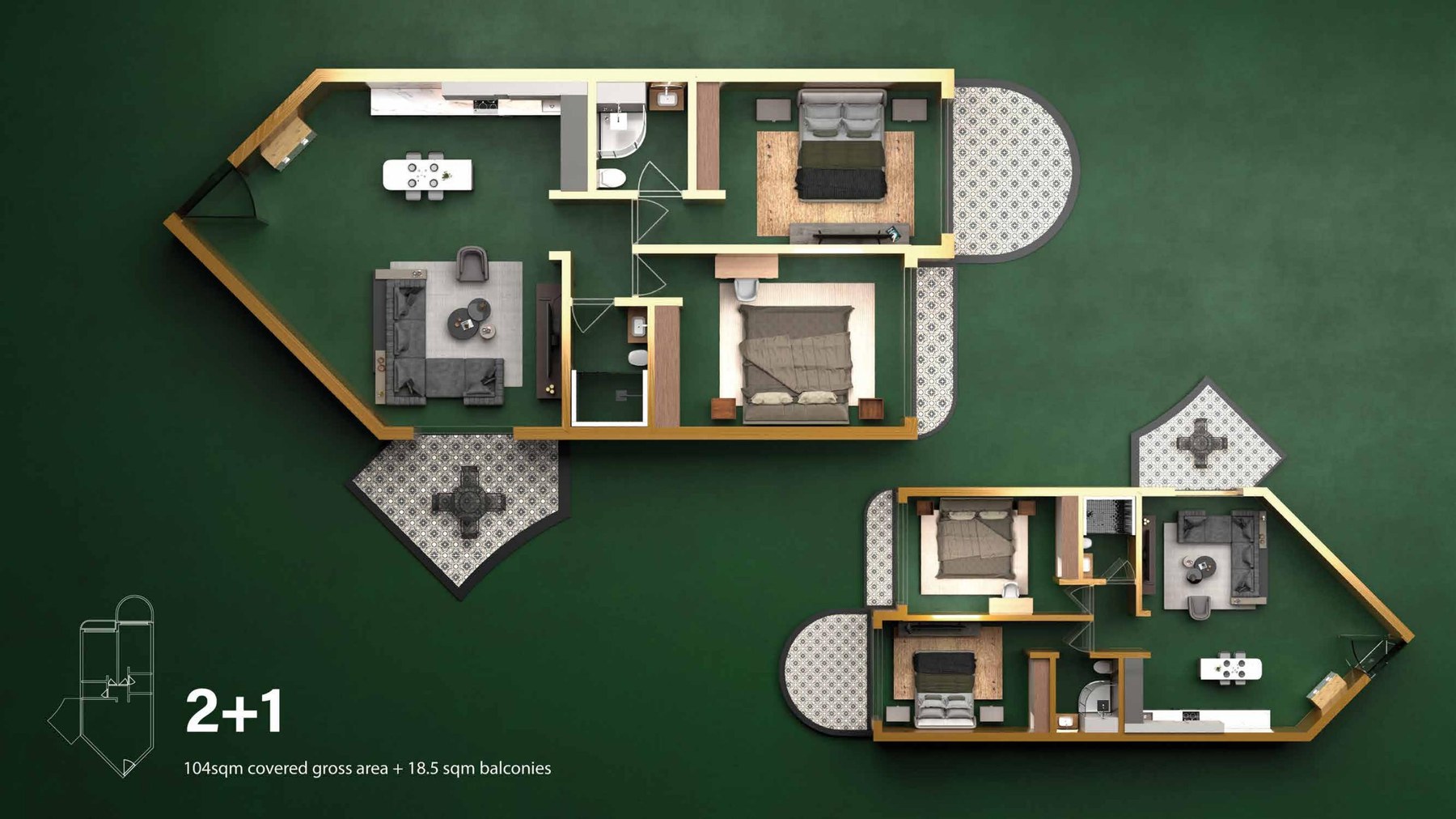 2+1 Daire - frontend.project_detail.floor_plan