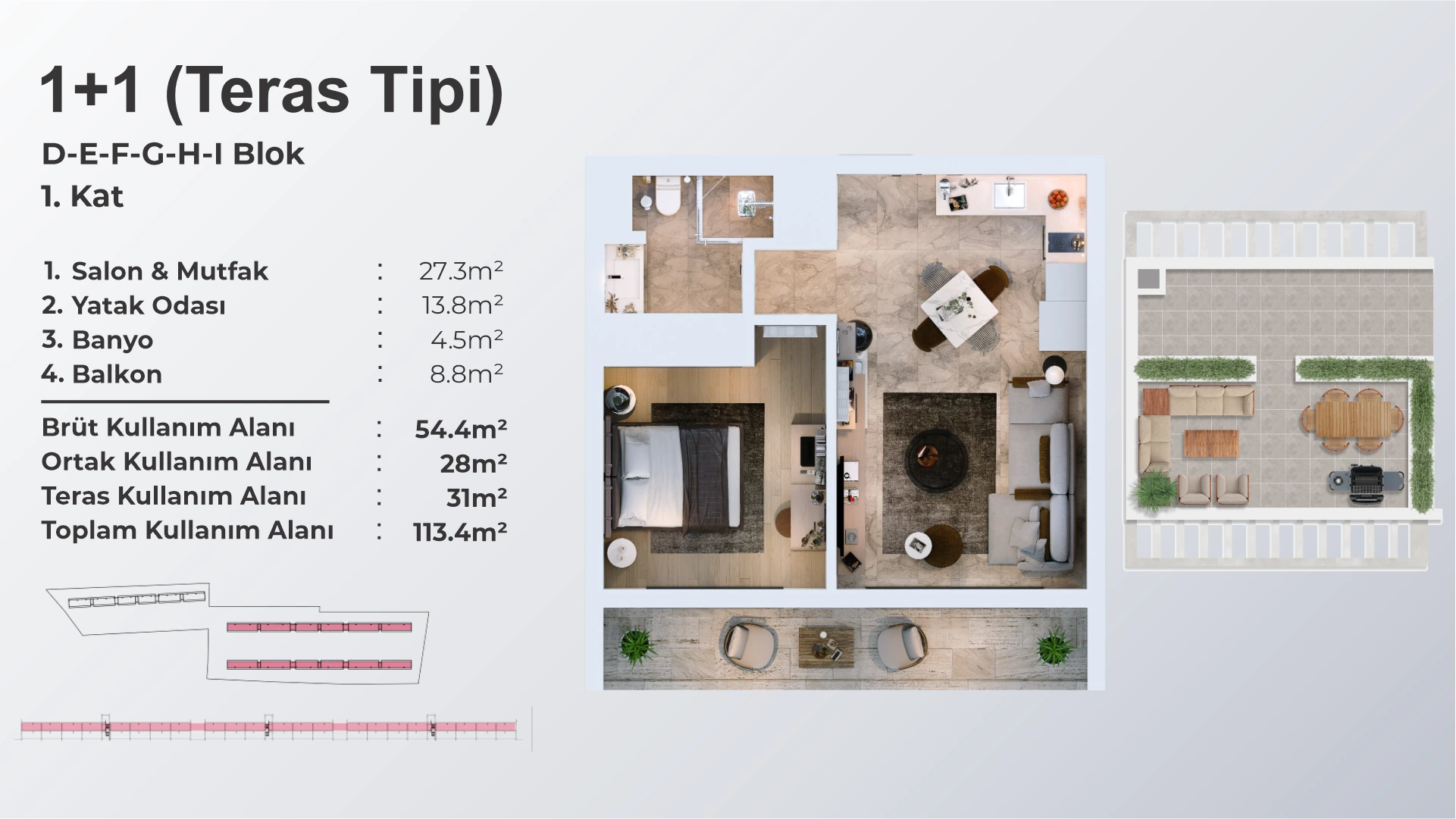 1+1 – Teras Tipi - frontend.project_detail.floor_plan